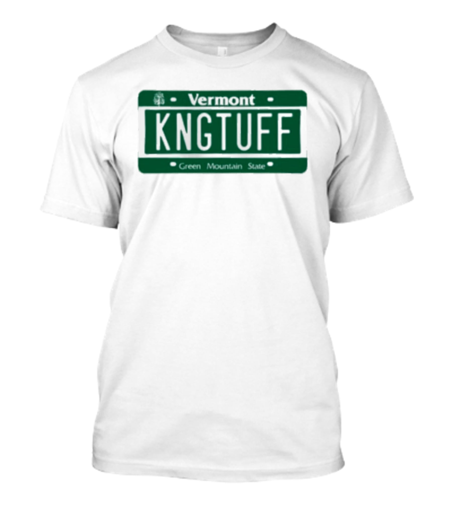Vermont Kngtuff Green Mountain State License Plate T-Shirt