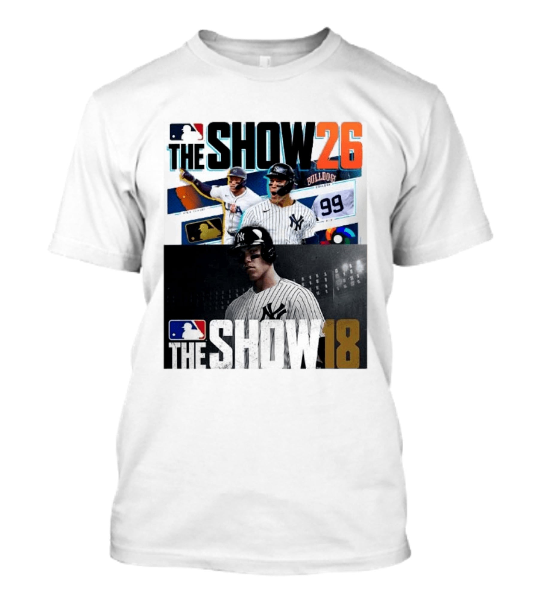 MLB The Show 26 Aaron Judge New York Yankees Cover Athlete Baseball Game Featuring The Show 18 T-Shirt