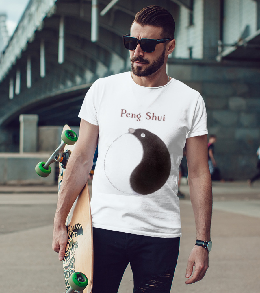Peng Shui Yin Yang Symbol Smoke T-Shirt