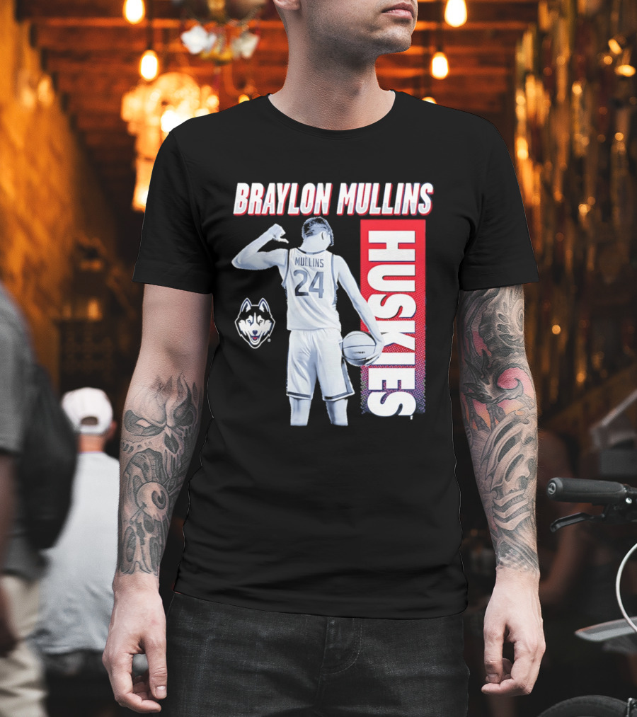 Braylon Mullins UConn Huskies Basketball 24 T-Shirt