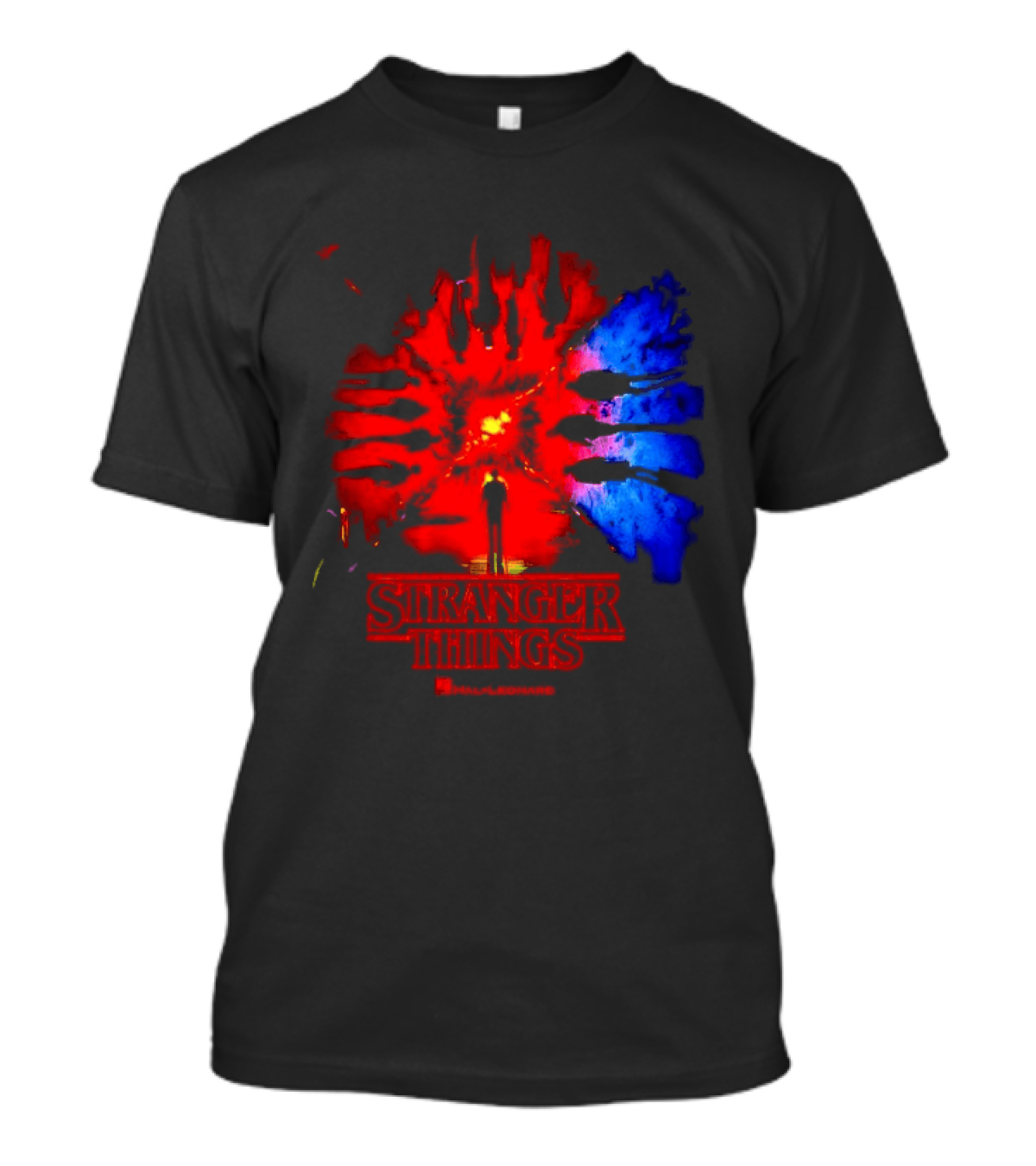 Stranger Things Music From The Netflix Red Blue Monster Burst T-Shirt