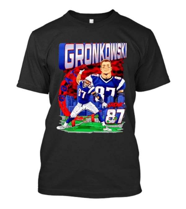 Gronkowski Goat 87 Football Player Tight End Action T-Shirt
