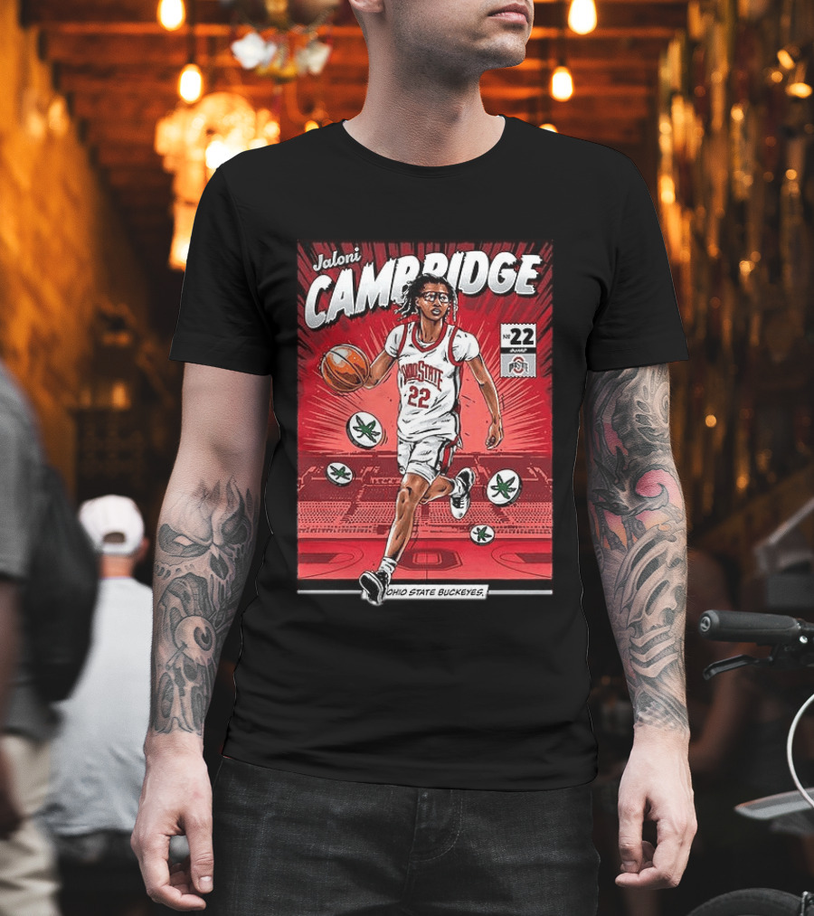 Jaloni Cambridge Ohio State Buckeyes NCAA Basketball Number 22 Comic T-Shirt