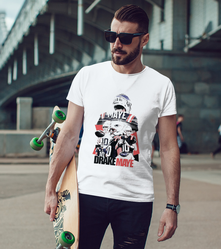 Drake Maye New England Patriots Number 10 Patriots Football Player T-Shirt