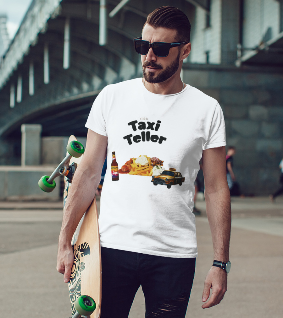 Kebab Fries Taxi Teller With Paulaner Spezi Car T-Shirt