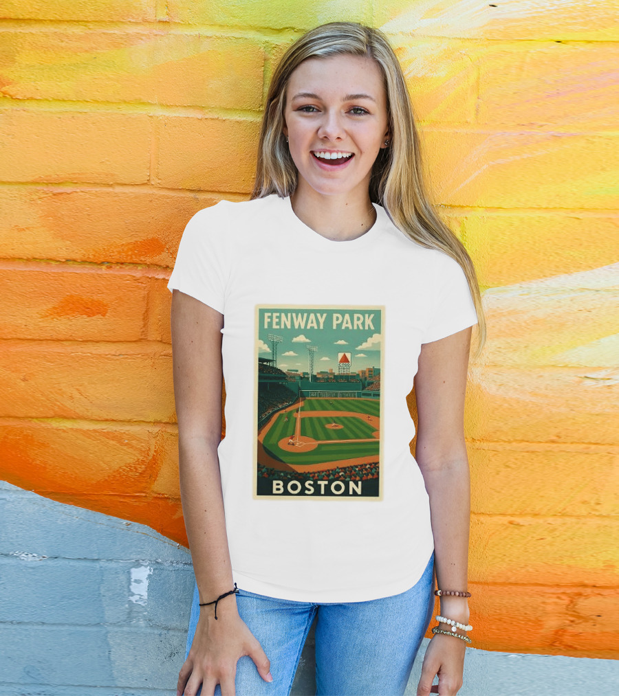 Boston Red Sox Fenway Park Stadium CITGO Sign Baseball Boston T-Shirt
