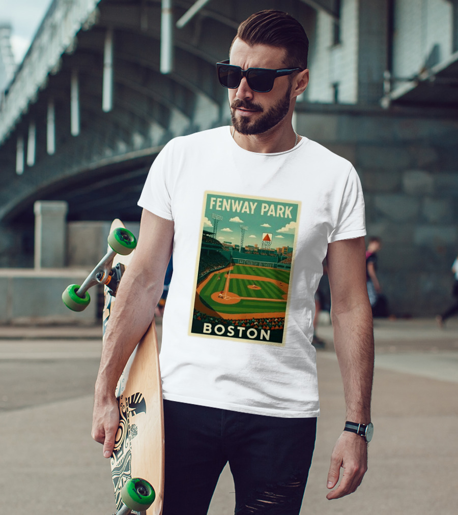 Boston Red Sox Fenway Park Stadium CITGO Sign Baseball Boston T-Shirt