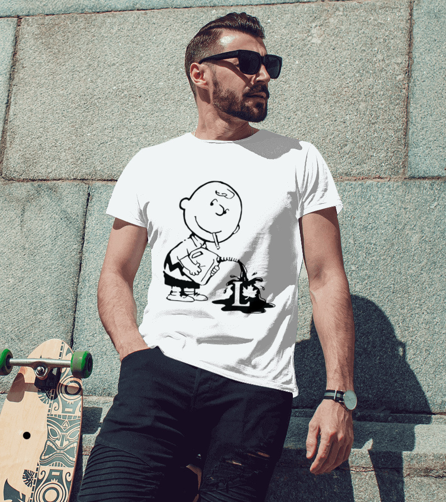 Charlie Brown Watering Flower Political Cartoon T-Shirt