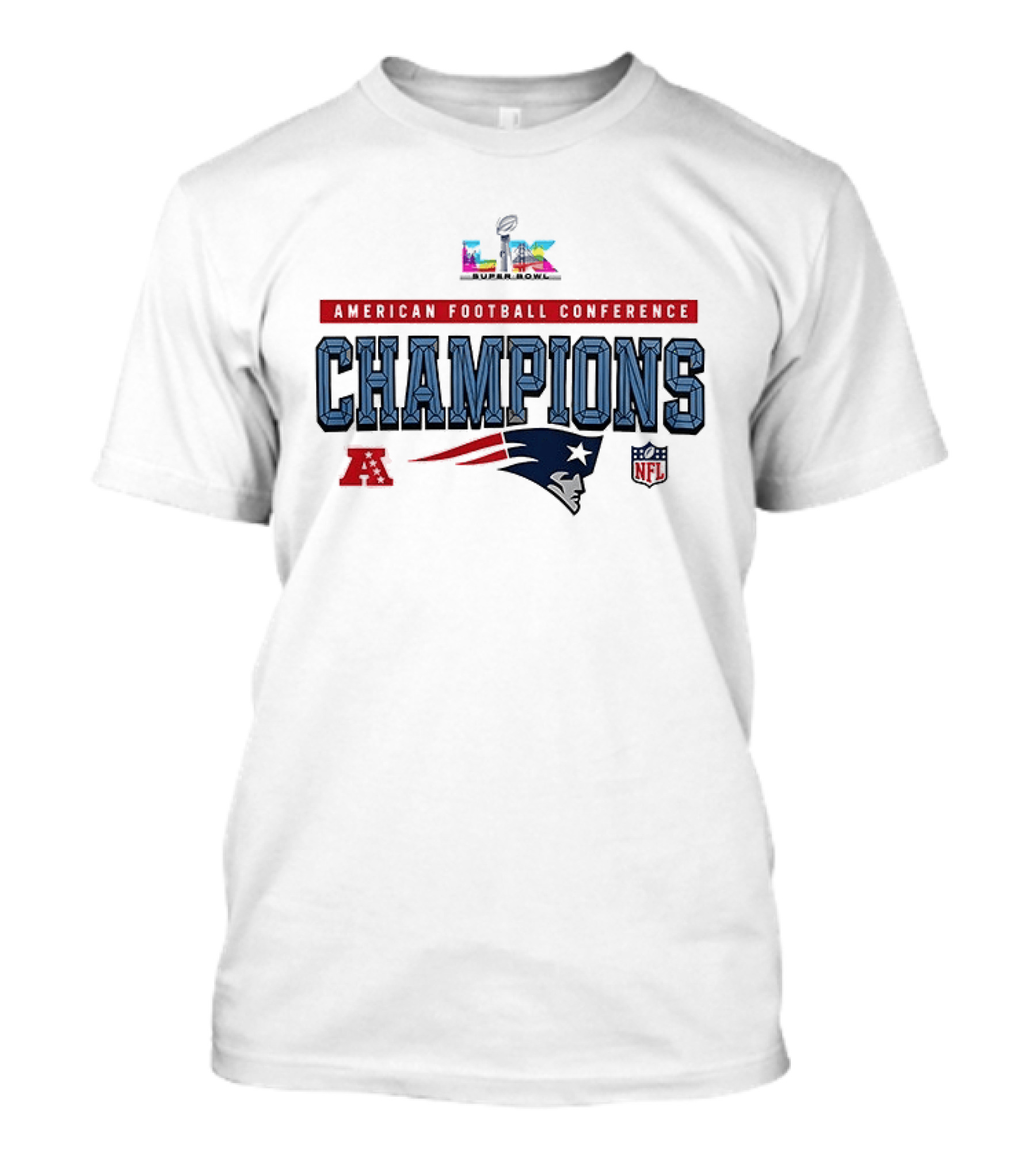 New England Patriots Super Bowl XLIX American Football Conference Champions T-Shirt