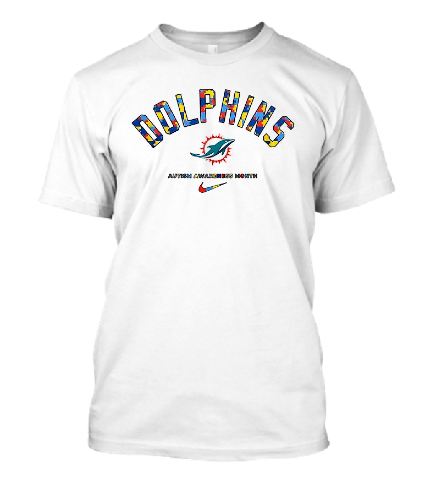 Miami Dolphins Autism Awareness Month Dolphins They Not Like Us T-Shirt