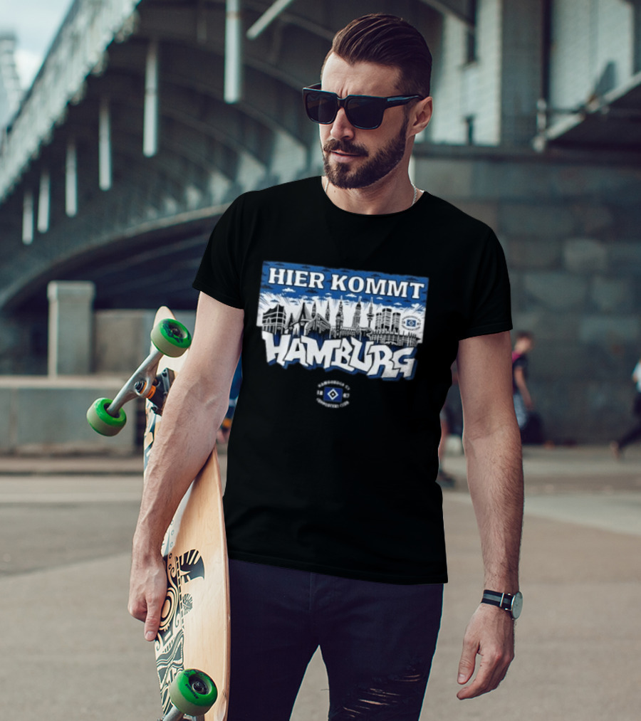 Hamburger SV Hier Kommt Hamburg 2026 Nur Der HSV Skyline T-Shirt