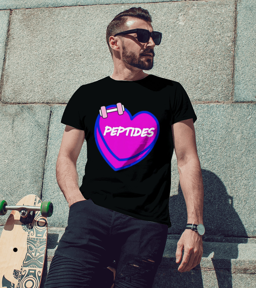 Valentines Day Sweet Hearts Love Peptides Candy Workout T-Shirt