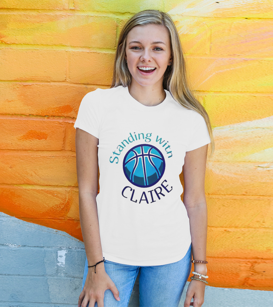 Standing With Claire Basketball Support T-Shirt