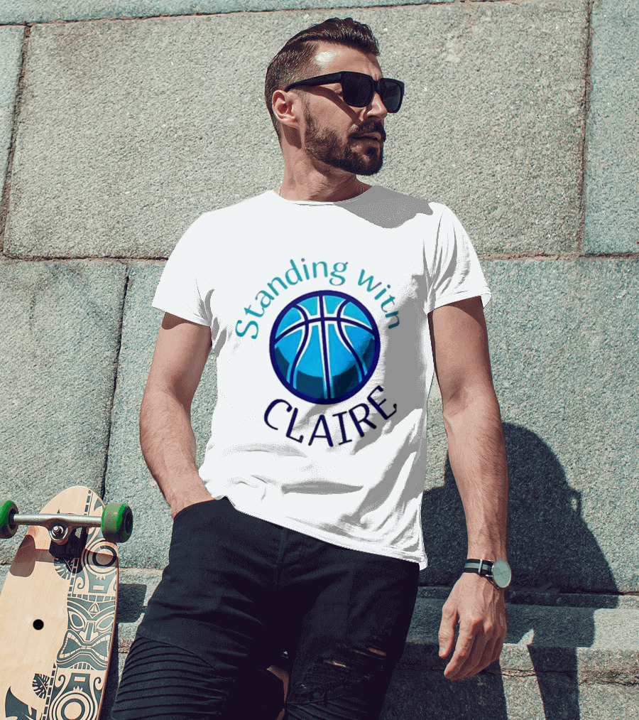 Standing With Claire Basketball Support T-Shirt