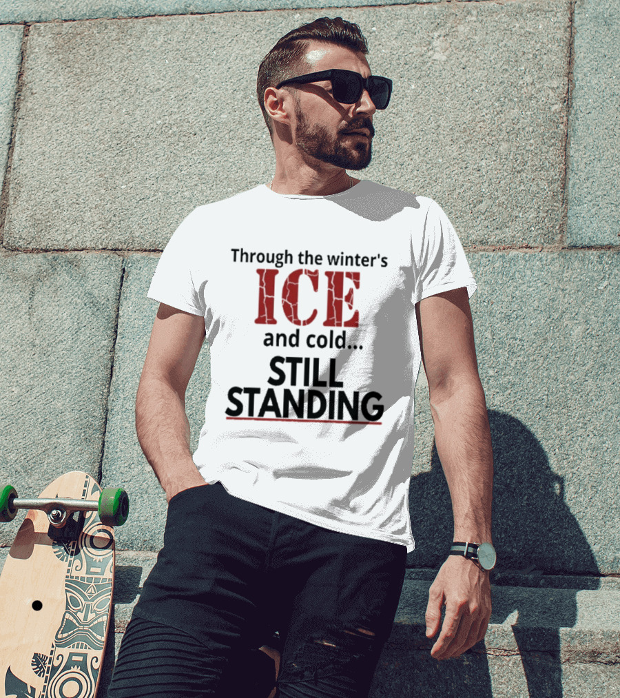 Through The Winter's ICE And Cold Still Standing Streets Of Minneapolis T-Shirt