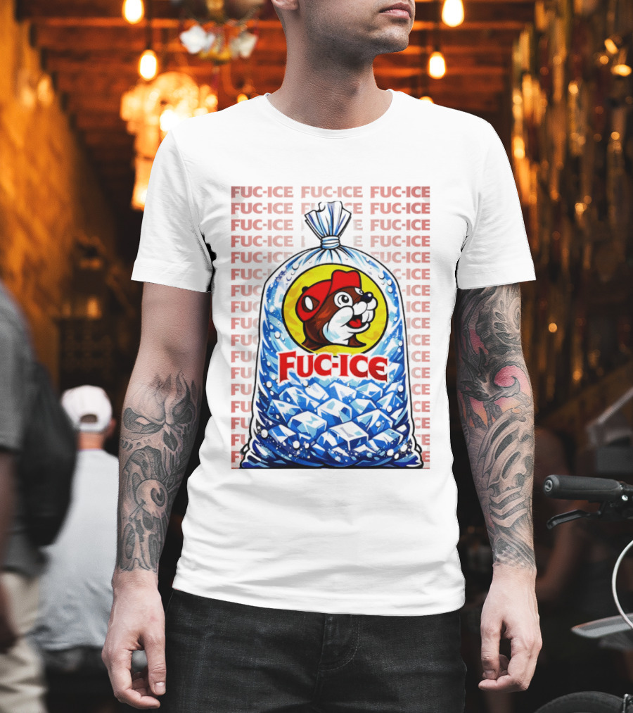 Buc ee's Fuc Ice Parody Bag of Ice T-Shirt