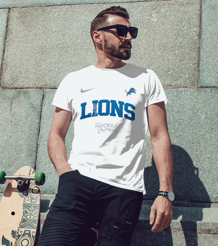 Nike Detroit Lions Kendrick Lamar King Kunta Collaboration T-Shirt