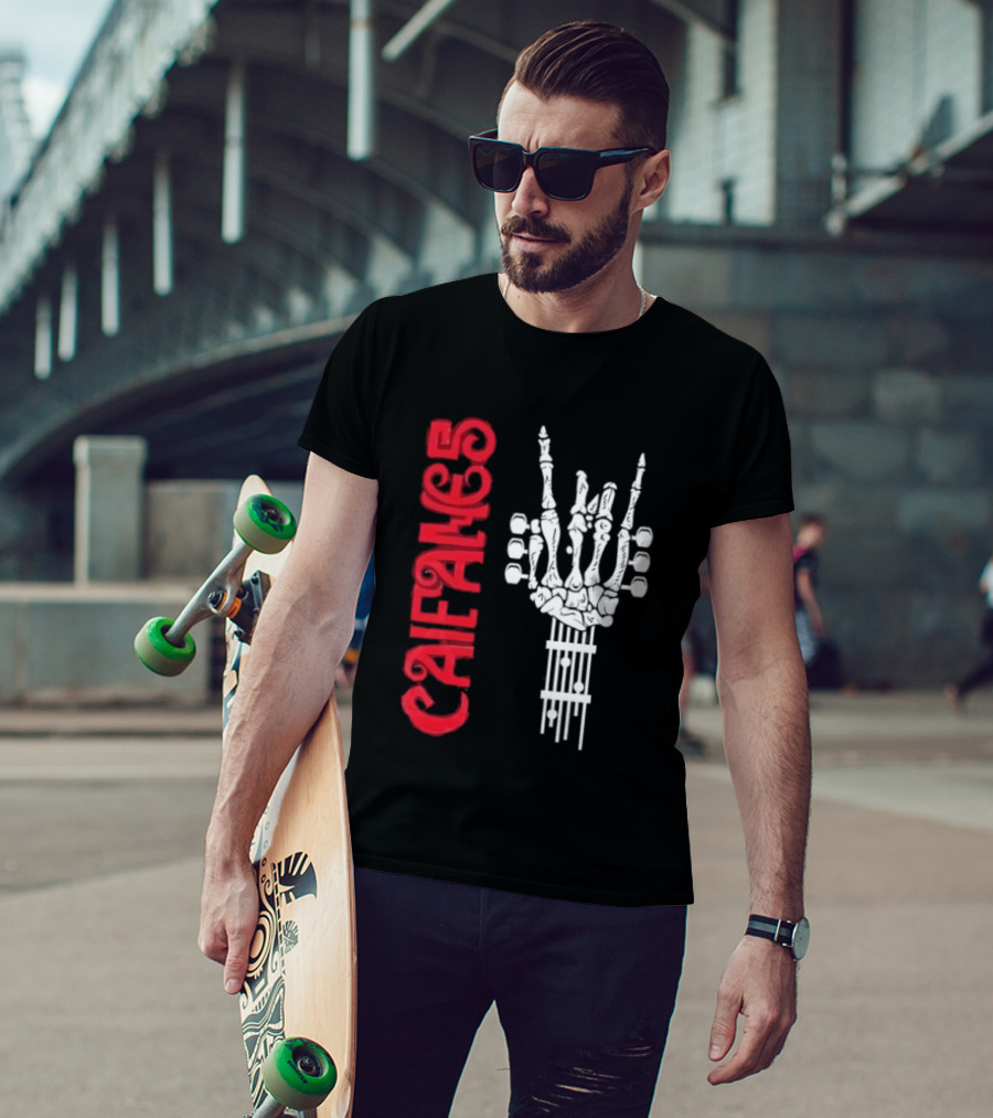 CAIFANES Skull Guitar Rock Silence T-Shirt