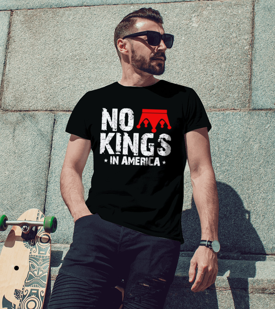 No Kings In America Red Crown T-Shirt