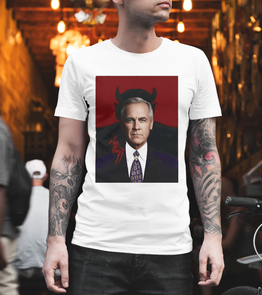 Mark Carney Devil Horns Red T-Shirt