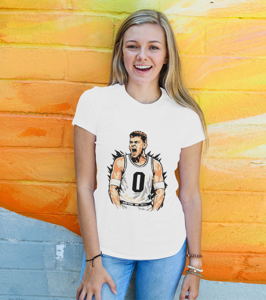 Jaxon Kohler Michigan State Spartans Basketball Big Face Number 0 T-Shirt