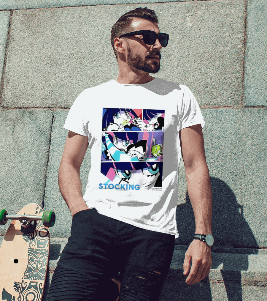 Panty & Stocking With Garterbelt Anime Stocking Anarchy Comic Strip T-Shirt