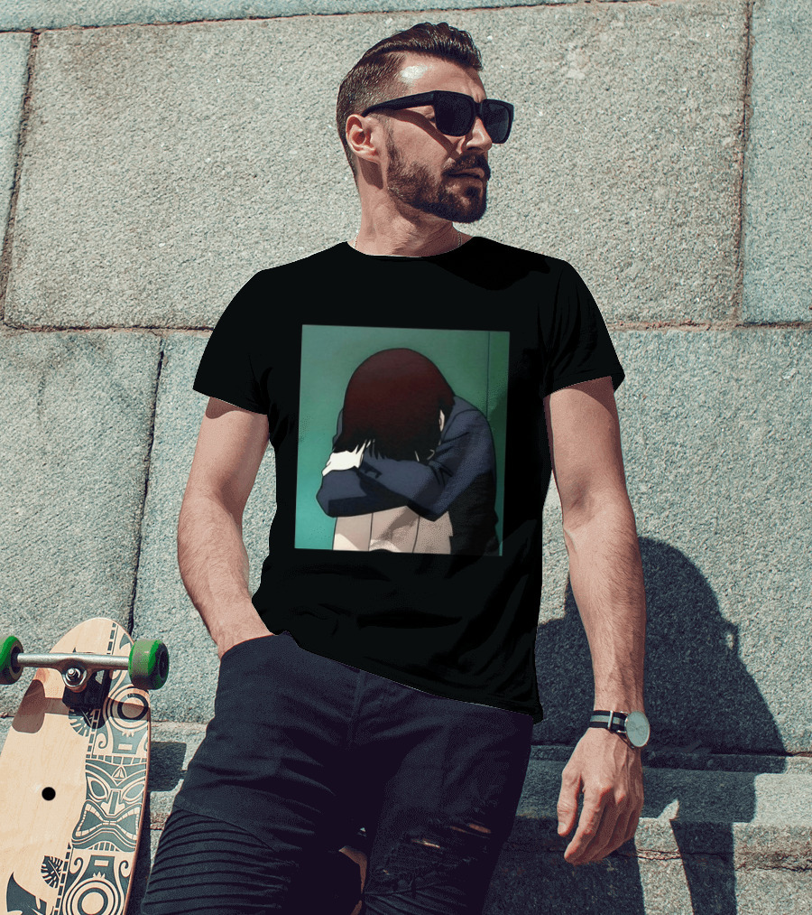 Lain Iwakura Sad Girl In Serial Experiments Lain Anime Iconic Scene T-Shirt