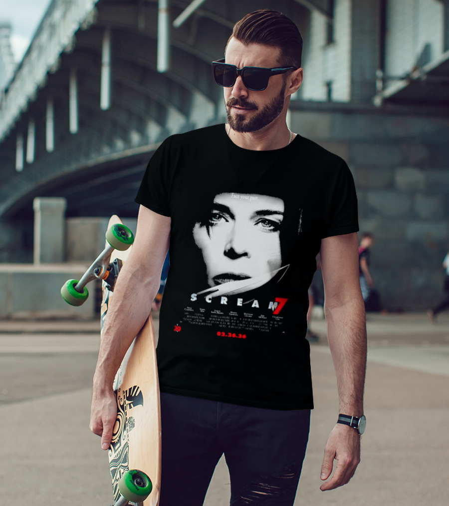 Scream 7 Face Your Past February 26 2026 T-Shirt