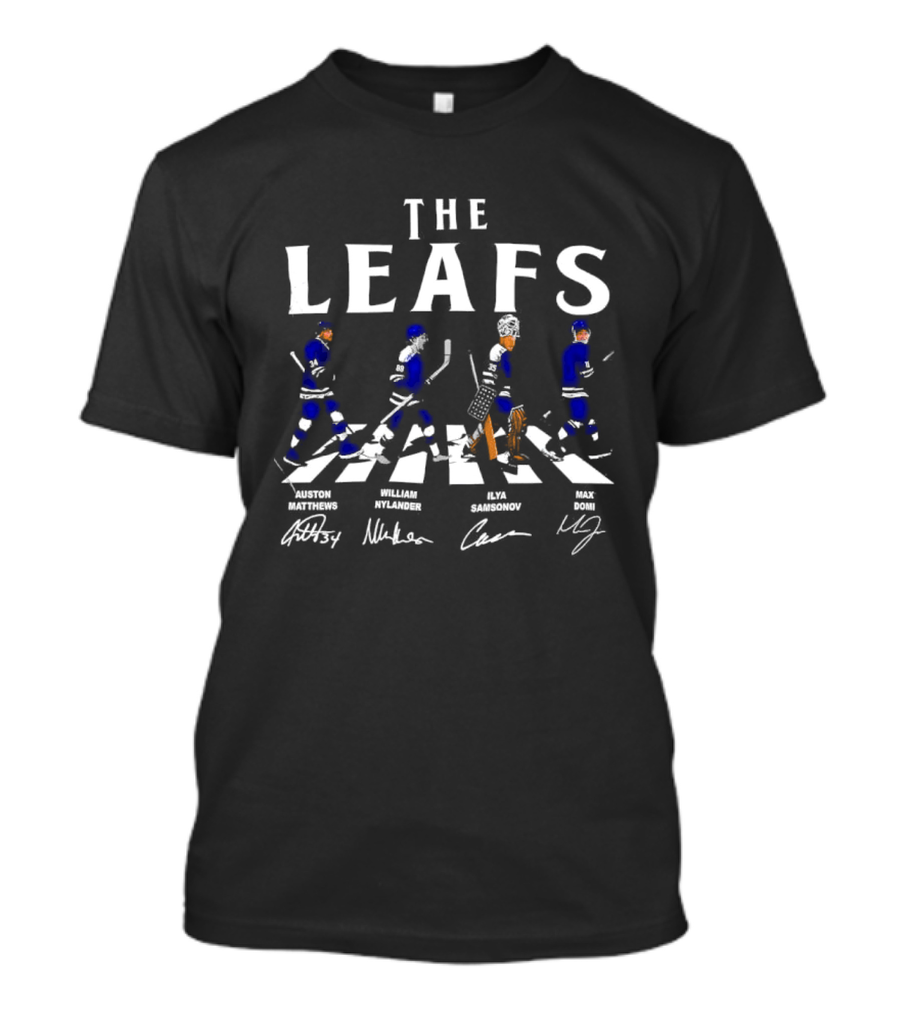 The Leafs Auston Matthews William Nylander Ilya Samsonov Max Domi Hockey Abbey Road T-Shirt