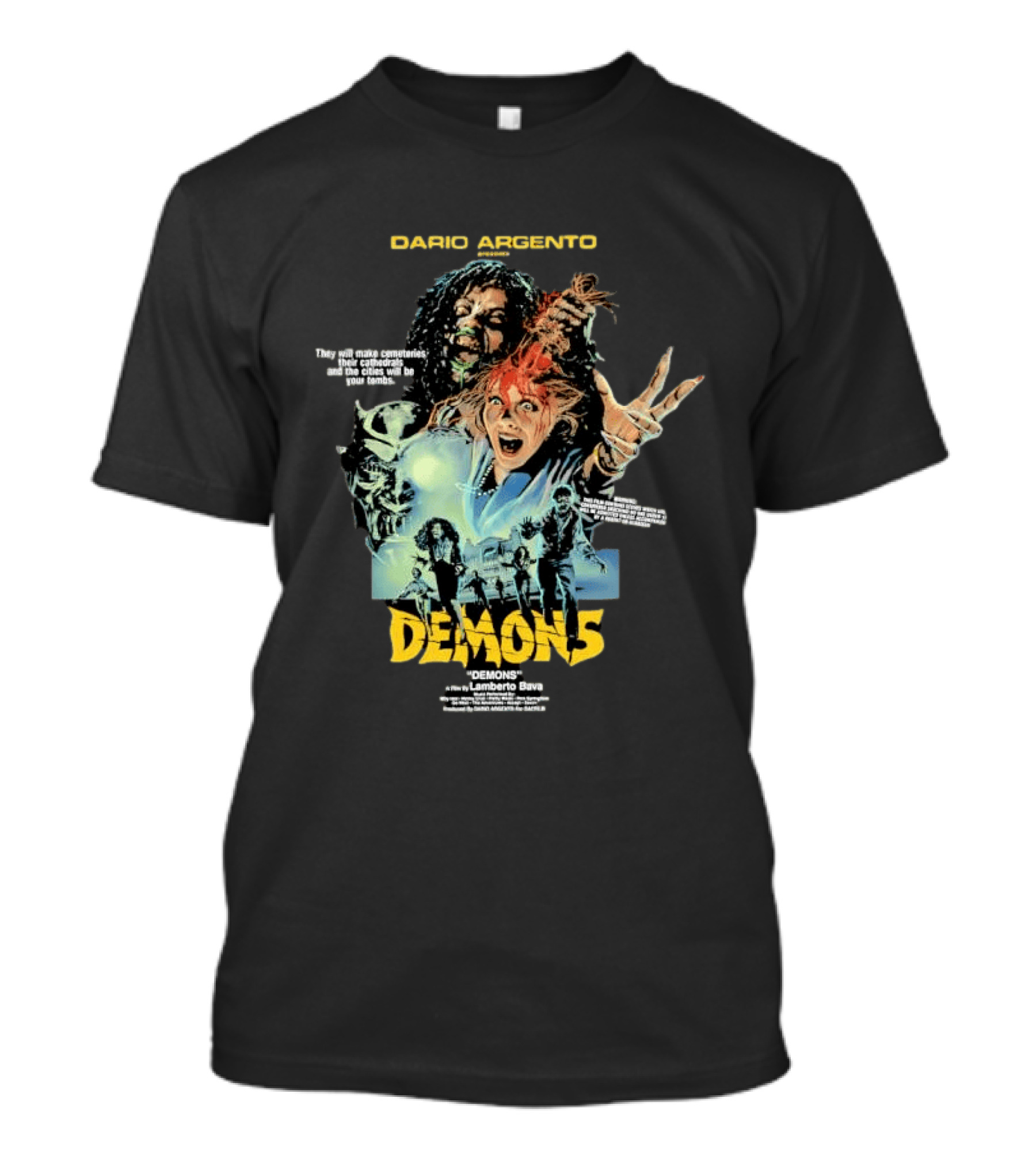 Dario Argento Demons Orgy Of Bloodshed Lamberto Bava Cult Horror Film T-Shirt