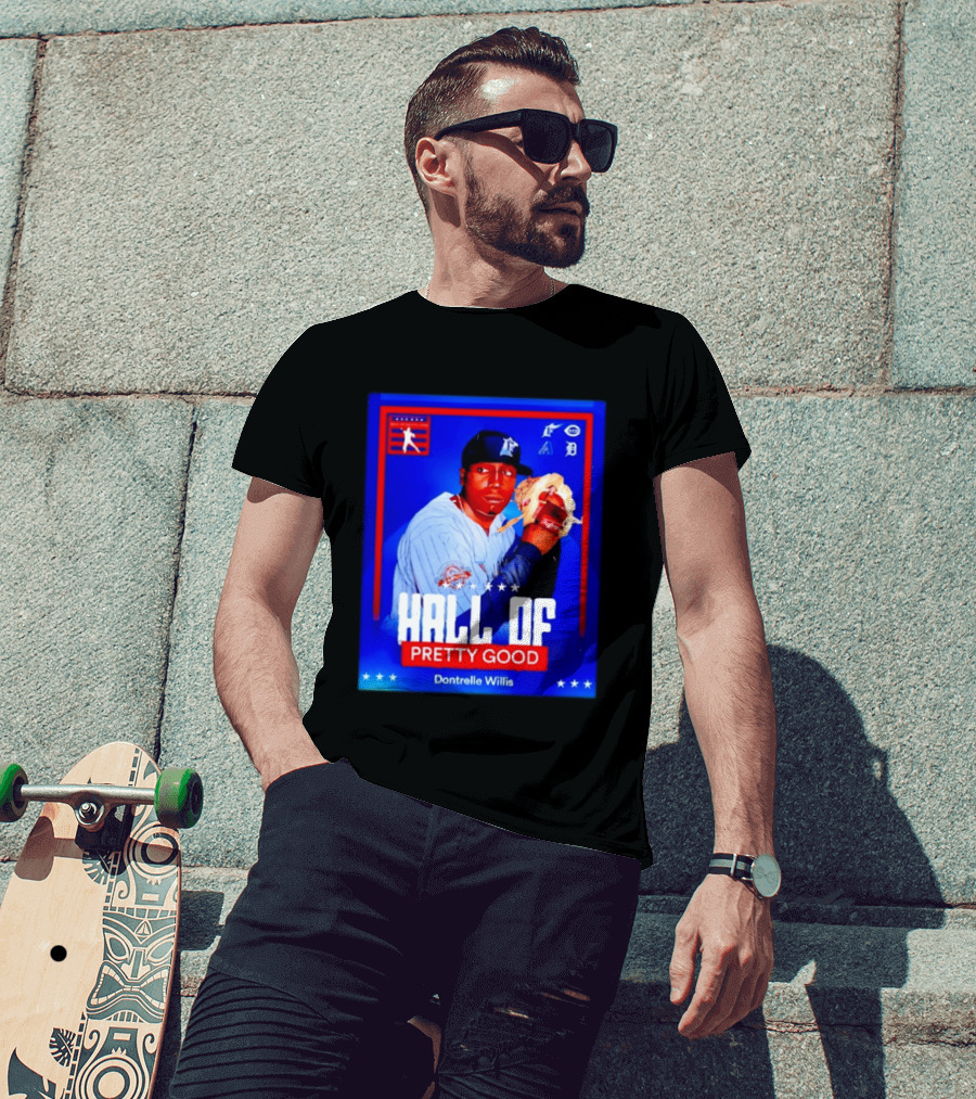 Hall Of Pretty Good Dontrelle Willis Detroit Tigers Baseball Card T-Shirt