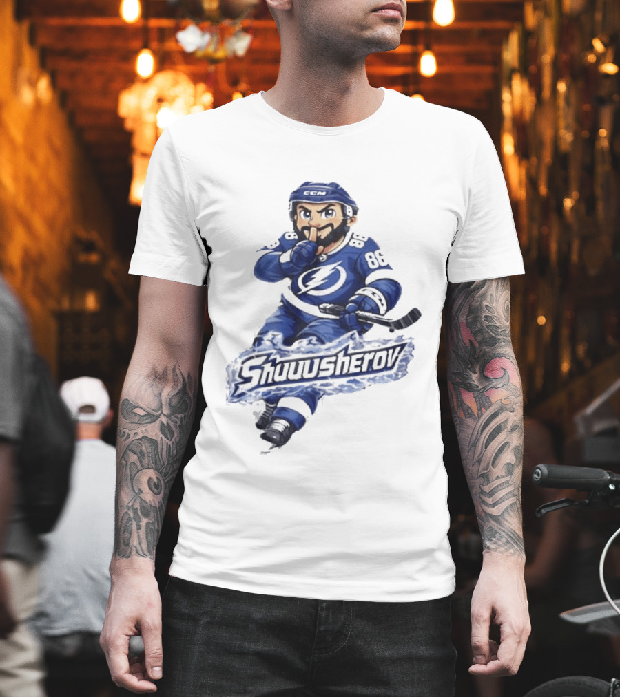 Tampa Bay Lightning Nikita Kucherov Shuuusherov Hockey Player T-Shirt