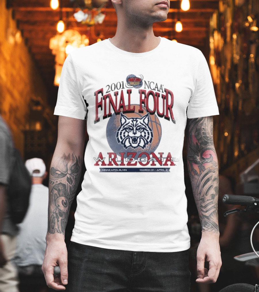 2001 NCAA Final Four Arizona March 31 April 2 Minneapolis T-Shirt