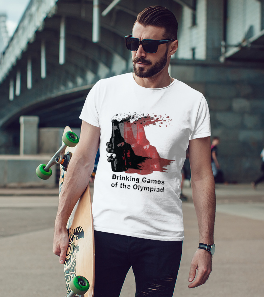 Drinking Games Of The Olympiad Pixelated Beer Splash T-Shirt