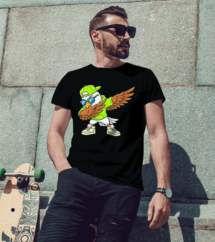 Seattle Seahawks Dabbing Hip Hop Eagle Fan T-Shirt