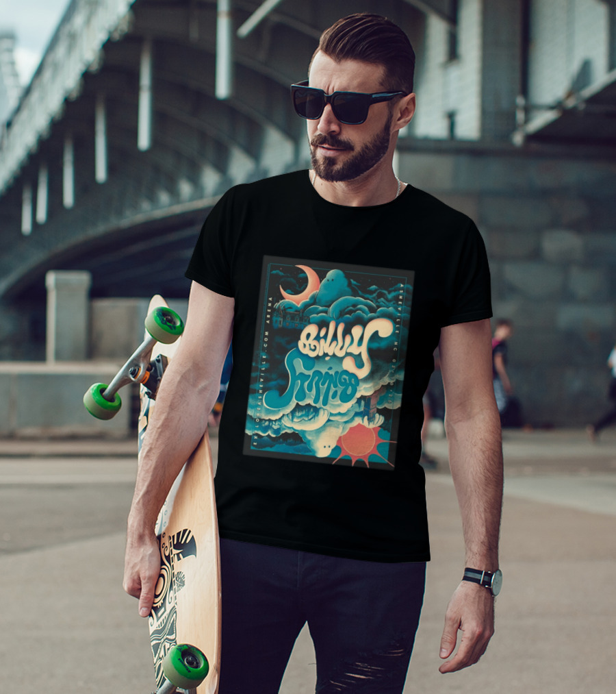 Billy Strings Tour Asheville NC February 10 2026 ExploreAsheville Arena Moon Clouds T-Shirt