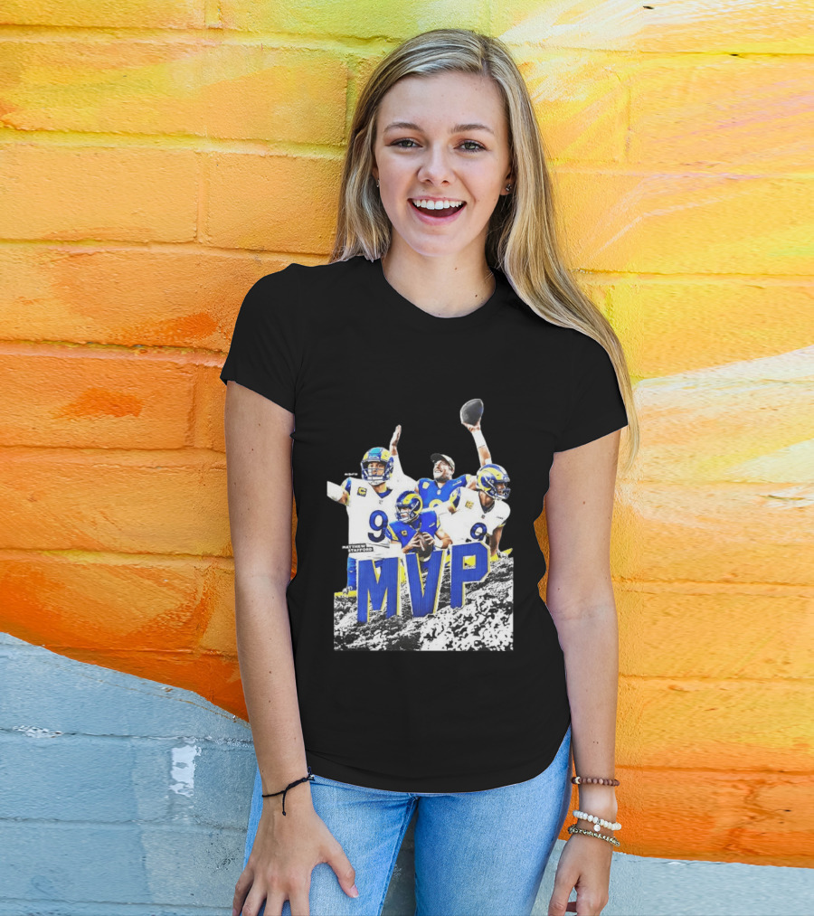 Matthew Stafford Los Angeles Rams MVP 2025 Number 9 Football T-Shirt