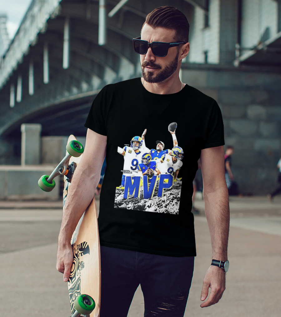 Matthew Stafford Los Angeles Rams MVP 2025 Number 9 Football T-Shirt