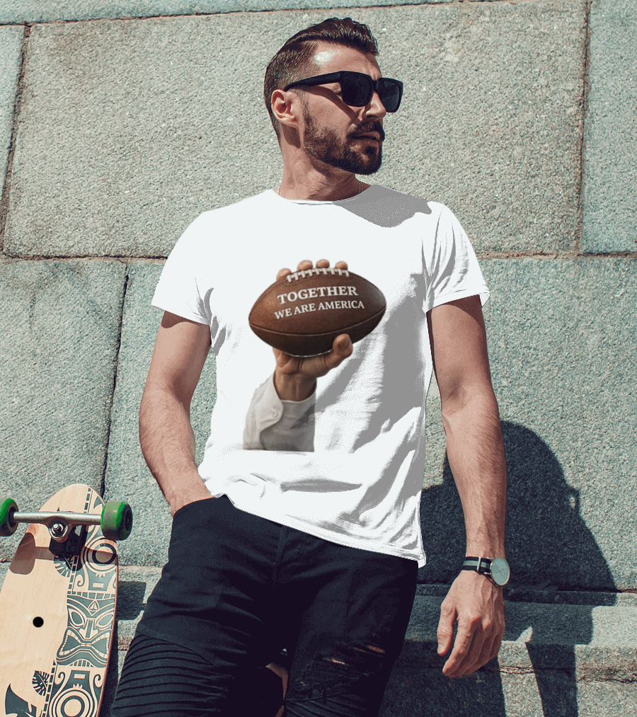 Together We Are America Football Unity 2025 2026 T-Shirt