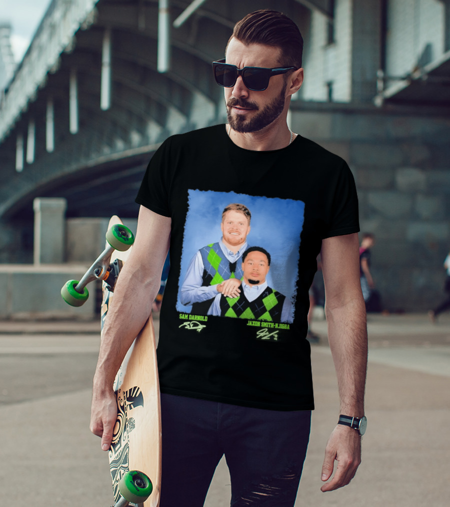 Darnold Smith Step Bros Style Football Duo Signatures T-Shirt