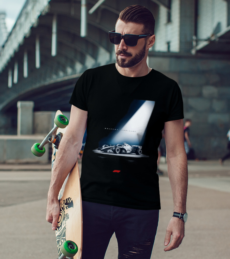 Welcome Cadillac F1 Team Formula 1 Racing Car Spotlight T-Shirt