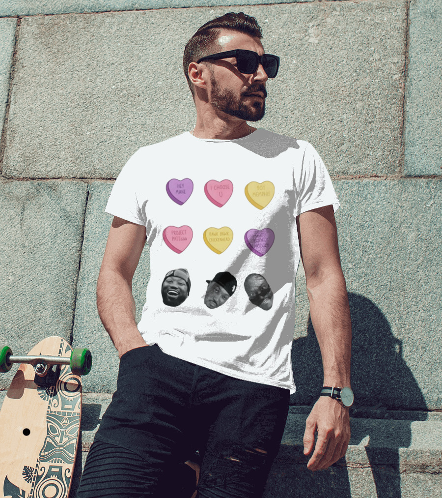 Hey Mane I Choose U 901 Memphis Project Patta Bawk Bawk Chickenhead Good Googly Moogly T-Shirt