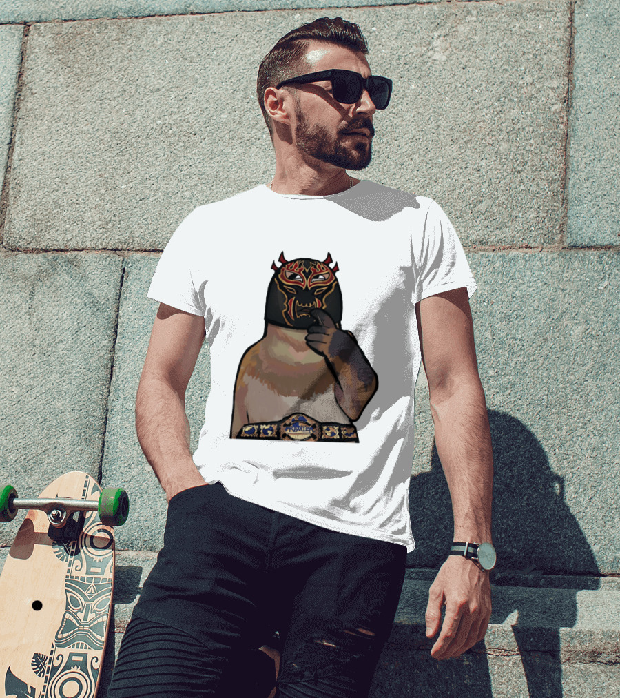 PrawTel Wrestling Champion Luchador Masked Monkey T-Shirt