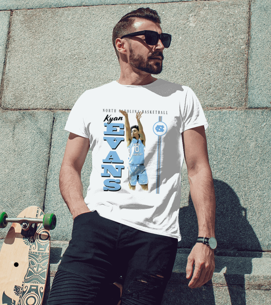 Kyan Evans North Carolina Basketball Tar Heels Team Spirit T-Shirt