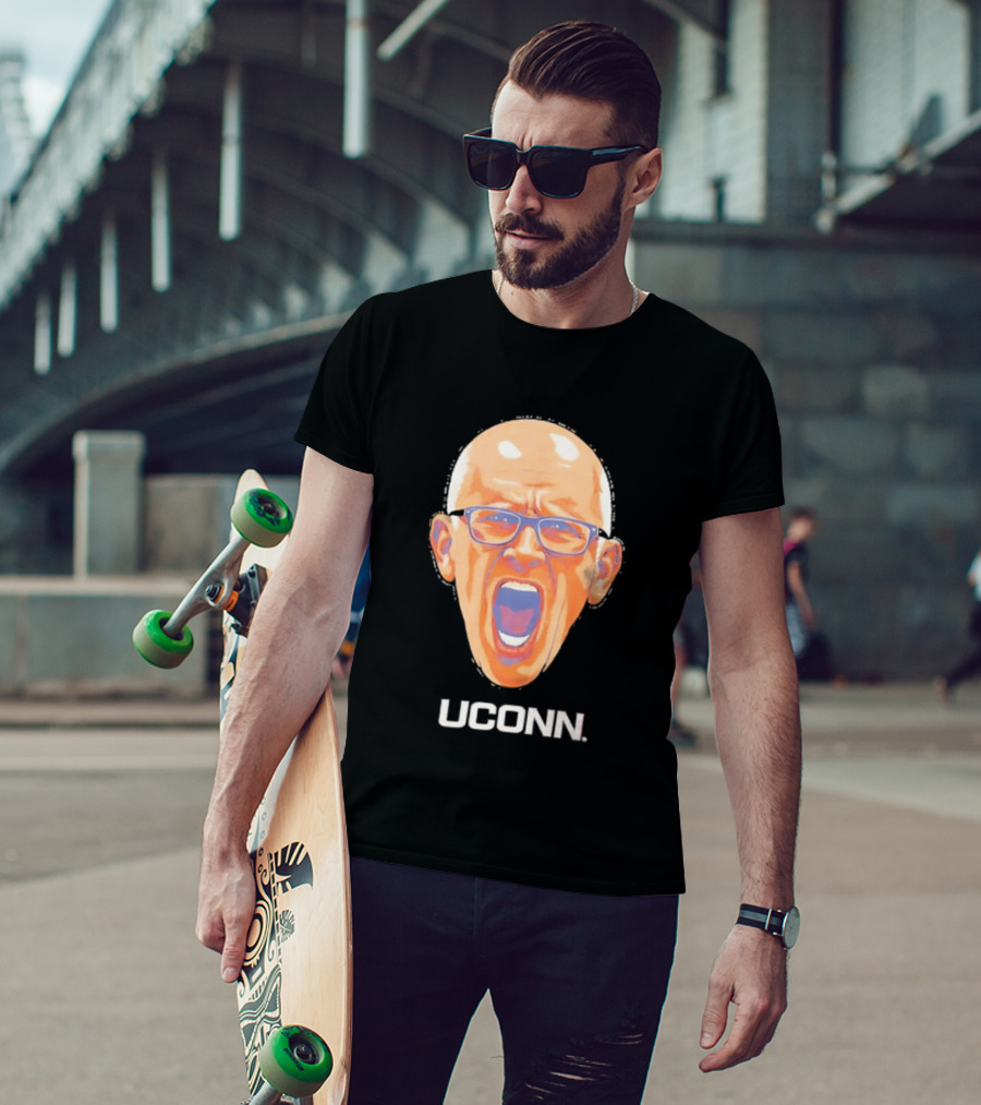 Coach Dan Hurley Big Head Uconn Huskies Face T-Shirt