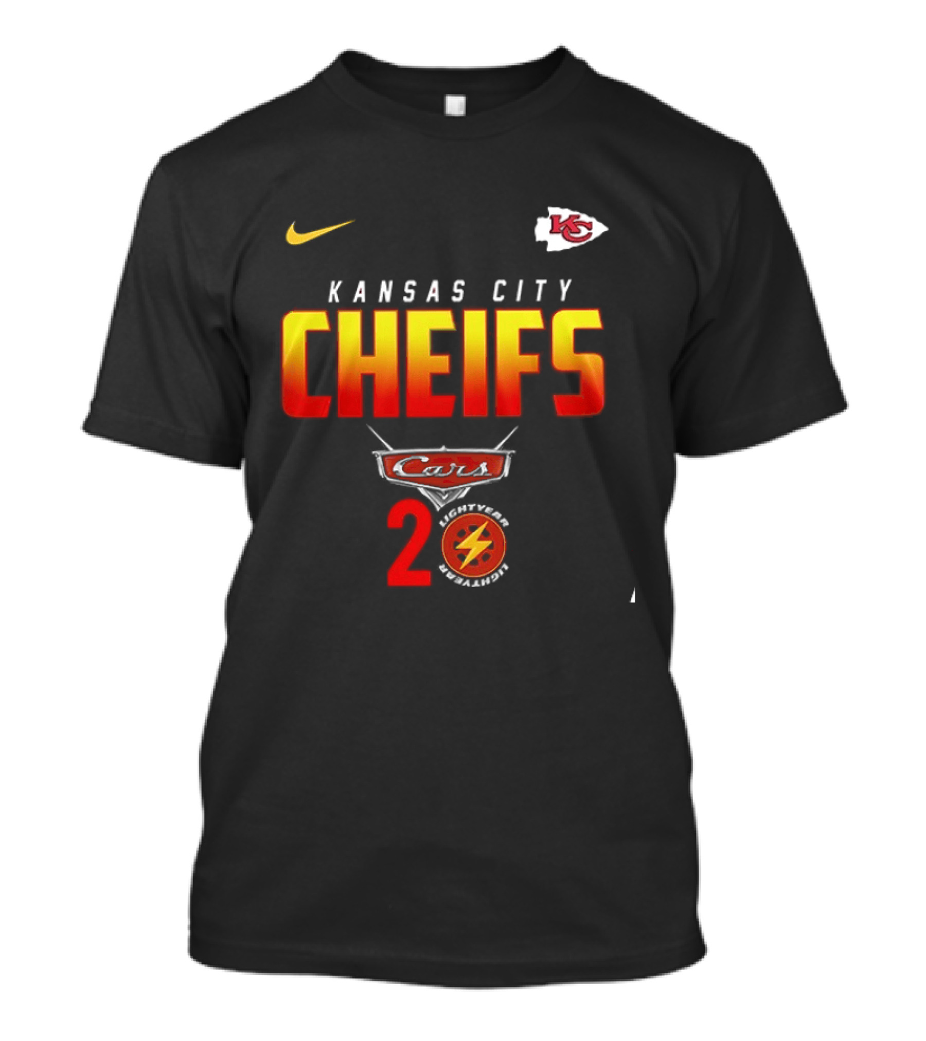 Kansas City Chiefs Cars 20th Anniversary Nike T-Shirt