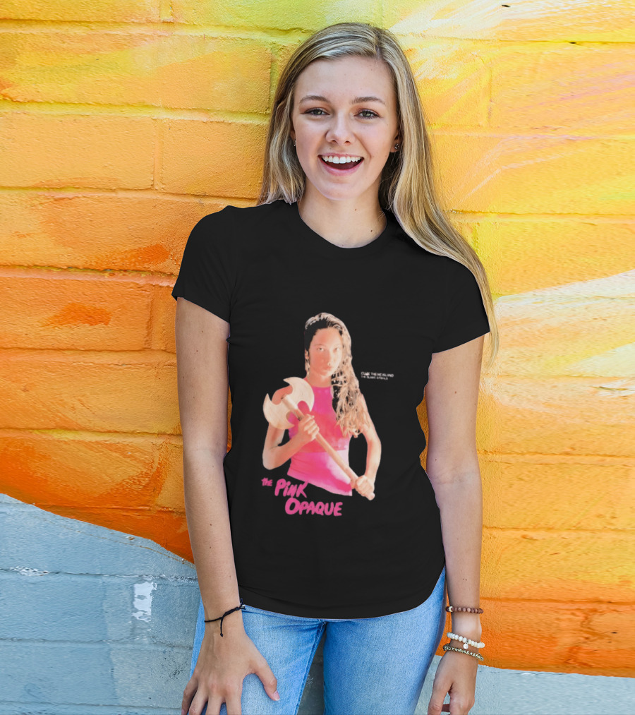 The Pink Opaque Woman Holding Axe T-Shirt