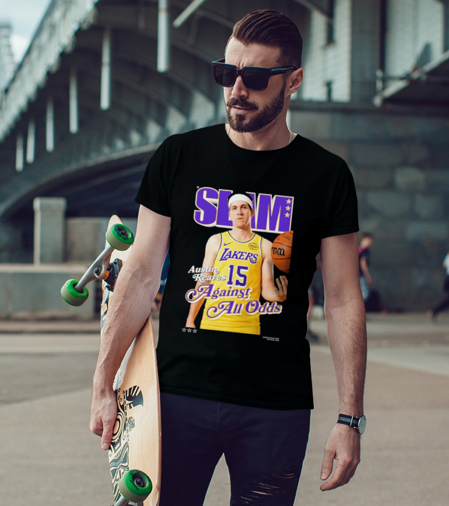 SLAM Cover Austin Reaves Against All Odds Los Angeles Lakers NBA T-Shirt