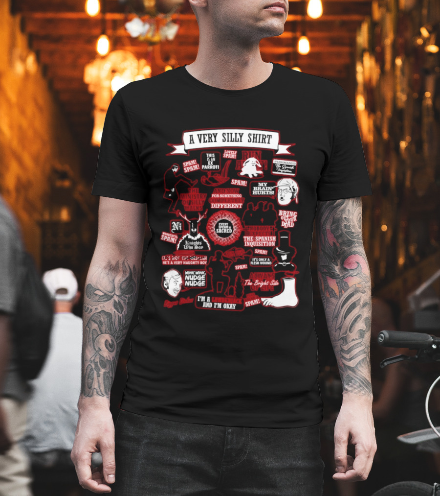 Very Silly This Is An Ex Parrot Spam Spanish Inquisition Bring Out Your Dead T-Shirt