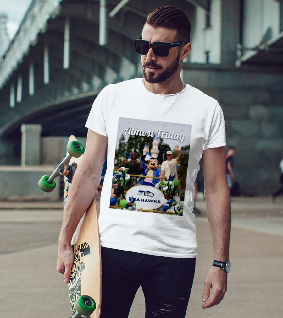Almost Friday Seahawks Mickey Mouse Parade Magic Kingdom Celebration T-Shirt